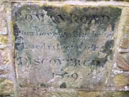 Roman road recorded on an inscription, Gas works, Barnard Castle © D Armstrong 2018 2018